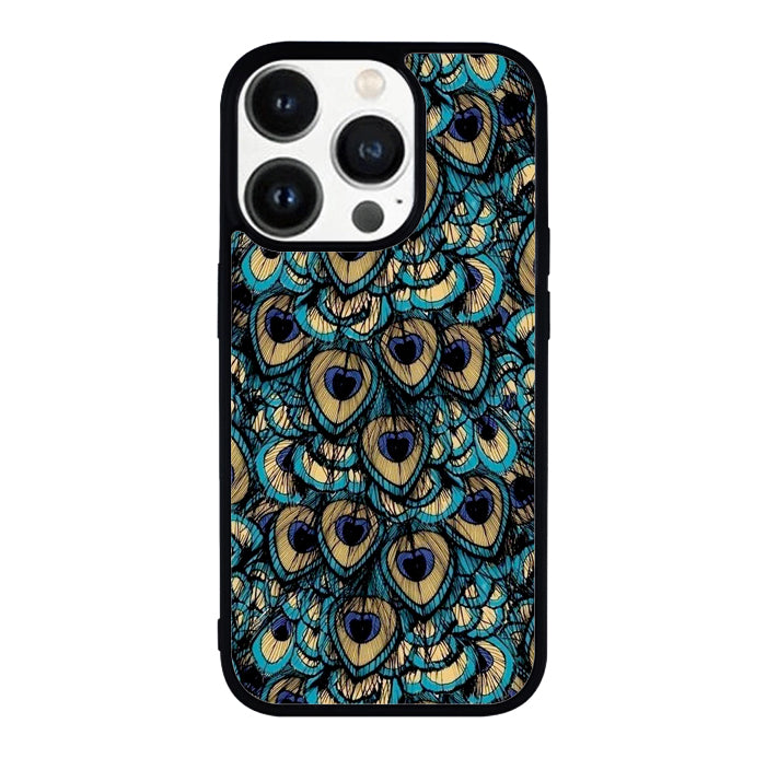 Peacok Pattern FLZ0573 iPhone 14 Pro Max | iPhone 14 Pro | iPhone 14 Plus | iPhone 14 Case